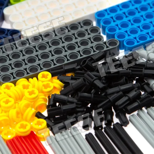 Miniatura 4 de TEESE 430 pines de eje de marco de haz, compatibles con piezas técnicas, para bloques STEM-MOC-EV3-Project-Track-Car-Bulk- (color aleatorio)