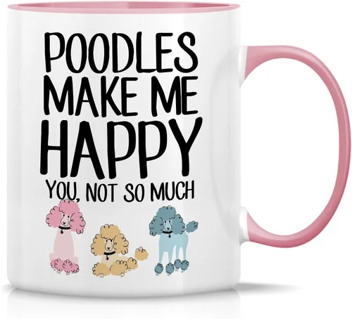 Miniatura 69 de Retreez - Taza divertida con texto en inglés "Funny Cute Golden Retriever Don't Stop Retrievin' Dog Lover", 325 ml, tazas de café de cerámica