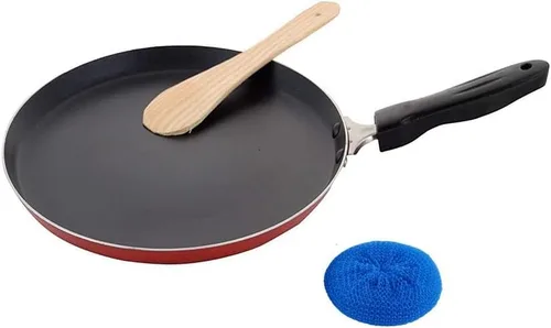 Miniatura 2 de Sahishnu Online And Marketing Sartén Dosa Antiadherente, Negro, Aluminio, 11.220 in x 0.433 in x 0.5in