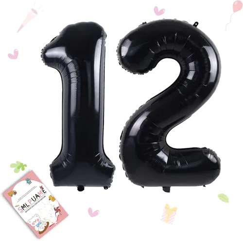 Miniatura 76 de Globos de números de 40 pulgadas del 0 al 9 dorados grandes del número 0, globos digitales para suministros de decoración de celebración de fiesta
