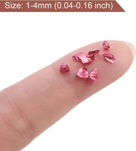 Miniatura 4 de uxcell Chips de vidrio triturado de 6 colores, vidrio metálico con purpurina irregular de 0.039-0.157 in para manualidades, jarrón de joyería