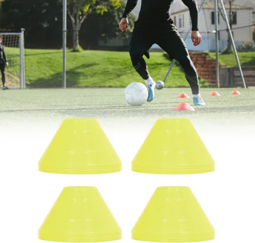 Miniatura 10 de Juego de 20 mini conos de disco de fútbol, marcadores de entrenamiento de fútbol PE para entrenamiento deportivo, fútbol, baloncesto, patinaje