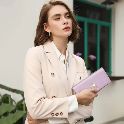 Miniatura 6 de Carteras RFID para mujer con múltiples ranuras para tarjetas y compartimento para teléfono celular