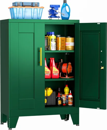 Miniatura 12 de Armario de herramientas de metal con ruedas de 36 pulgadas, 13.8 pulgadas de profundidad x 27.6 pulgadas de ancho x 35.4 pulgadas de alto, gabinete