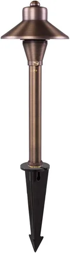 Miniatura 2 de VOLT Sombrero plano 12V latón mini luz de camino (pantalla de 5 pulgadas, 15 pulgadas de alto)