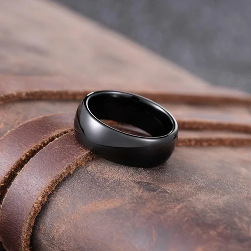 Miniatura 83 de King Will Alianza de boda de carburo de tungsteno para hombres y mujeres, anillos de promesa para parejas abovedados de alto pulido