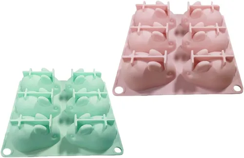 Miniatura 7 de Molde de chocolate de Pascua y dulces, molde de conejo de Pascua 3D de silicona para conejo, molde de chocolate para hornear para hacer pasteles