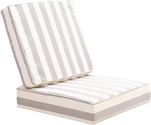 Miniatura 12 de Juego de cojines de asiento para exteriores para muebles de patio, cojines gruesos resistentes a la intemperie, 25.6 pulgadas de ancho x 25.6 Blanco