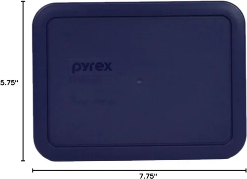 Miniatura 4 de Paquete de Pyrex - 2 artículos: 7210-PC 3 tazas de tapas de plástico azul para almacenamiento de alimentos - Tapas originales genuinas Pyrex - 2