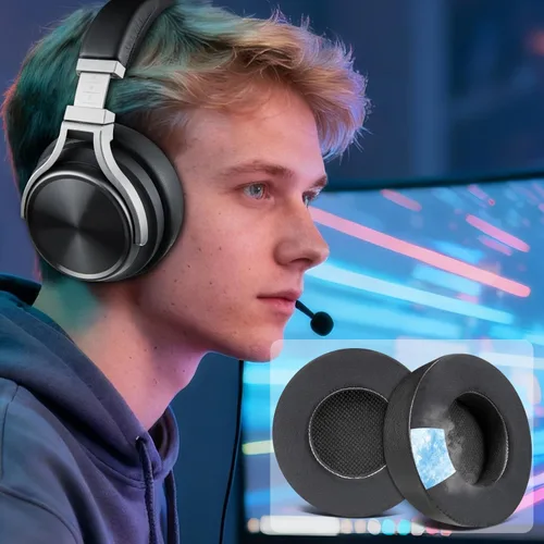 Miniatura 6 de SOULWIT Almohadillas de enfriamiento para auriculares Corsair Virtuoso, almohadillas con espuma de aislamiento de ruido de alta densidad, grosor
