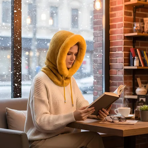 Miniatura 15 de HUAMULAN Gorro de invierno de una pieza para mujer, pasamontañas de forro polar, pasamontañas, máscara facial, bufanda, orejeras, esquí, nieve