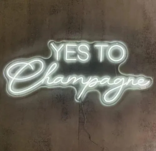 Miniatura 2 de Letreros de neón de champán Yes to Champagne, decoración de fiesta de pared, letrero de luz de neón LED, decoración de boda, telón de fondo de boda