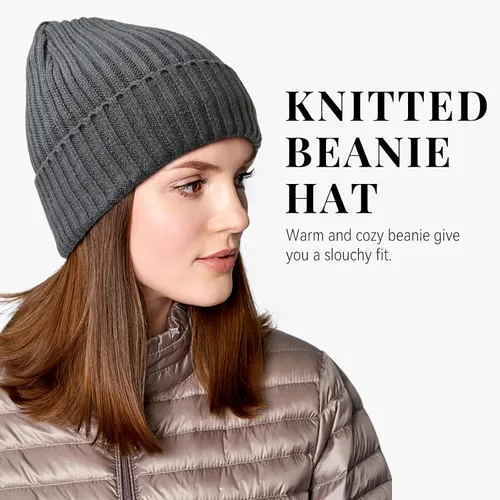 Miniatura 3 de OZERO Gorro de Punto de Invierno, Gorro Térmico Grueso de Forro Polar para Hombres y Mujeres