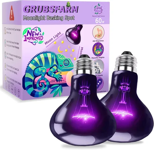 Miniatura 8 de Bombilla nocturna de reptil de 75 W, lámpara de calor UVA – Bombilla de luz de luna natural simulada para dragón barbudo, lagarto, serpiente