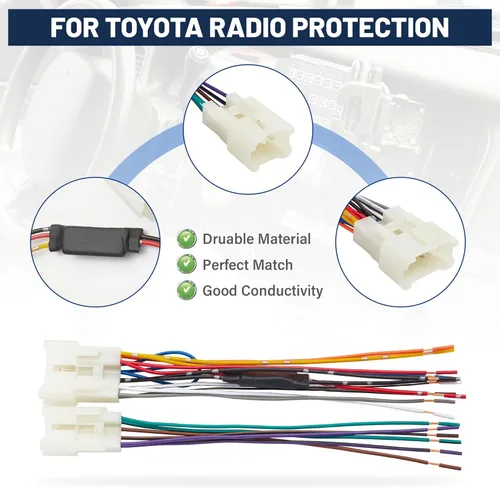 Miniatura 3 de RED WOLF Arnés de cableado de radio para automóvil, resistencias integradas, protege los vehículos, reemplazo de batería para Toyota Tundra