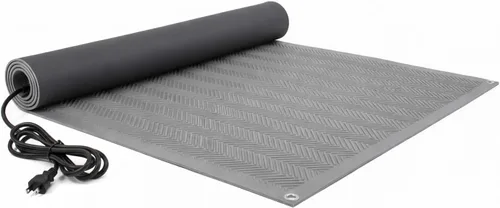 RHS - Alfombrilla para derretir nieve, diseño de espiga antideslizante, color gris, alfombrilla para exteriores, evita la formación de hielo,