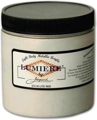 Miniatura 72 de Jacquard Lumiere Pintura para Tela de 2.25oz Turquesa Nacarado - Pintura Metálica para Tela, Cuero, Lienzo, Papel y Madera - Pintura Acrílica