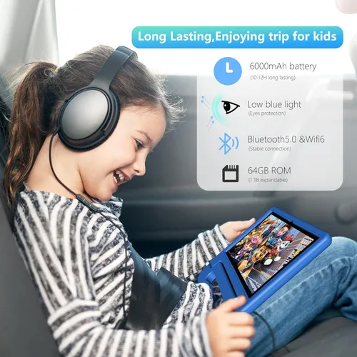 Miniatura 3 de YACXBTK Tablet para niños de 3 a 12 años de 10.1 pulgadas Android 14 6000mAh 8GB RAM+64GB ROM (expandible a 1TB) Tablet para niños WiFi6 Google Kids