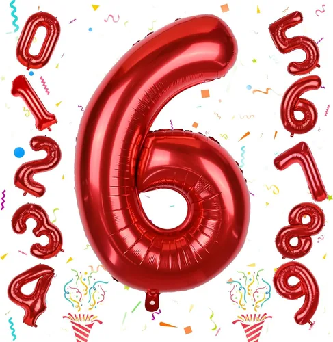 Miniatura 59 de Globos de número azul pastel de 40 pulgadas, globo gigante autoinflable de aluminio número 5 de cumpleaños para niños, globos azul bebé para hombres
