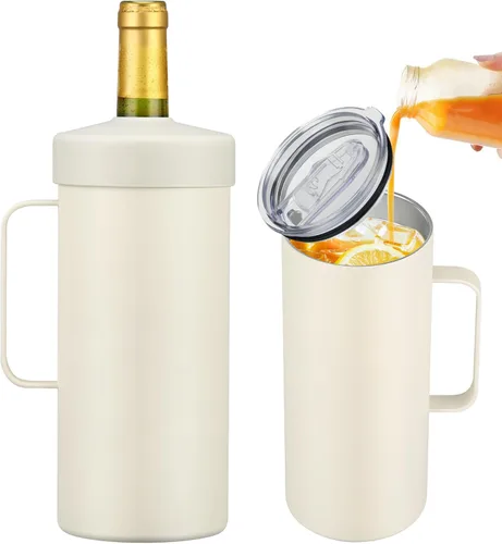 Miniatura 9 de Enfriador de Vino para Una Sola Botella de Acero Inoxidable, Enfriador sin Hielo, Botella de Vino Aislada, Mantiene el Vino Frío hasta 6 Horas, Se