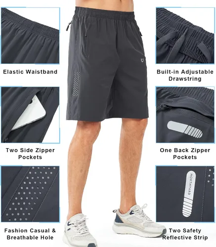 Miniatura 3 de NORTHYARD - Pantalones cortos deportivos para correr para hombres, ligeros, de secado rápido, 7, 5 o 9 pulgadas, para senderismo, deportes, gimnasio
