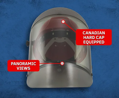 Miniatura 4 de OBERON Protector facial Arc Flash - 12 CAL - Incluye tapa dura canadiense y protector facial - Serie TCG