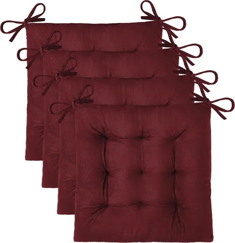 Miniatura 53 de OVOV 1 paquete de cojines para sillas de comedor, cojines de asiento suaves para sillas de escritorio de cocina, cojines cuadrados para sillas