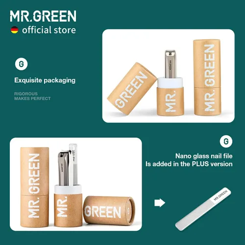 Miniatura 7 de MR.GREEN Cortaúñas antisalpicaduras, cortador de uñas de acero inoxidable, herramientas de manicura, tijeras de uñas, diseño desmontable, recortador