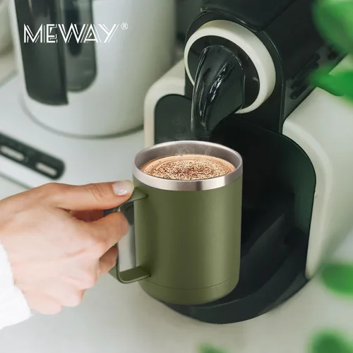 Miniatura 8 de MEWAY - Taza de café con asa, vaso térmico