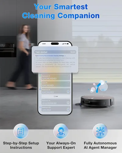 Miniatura 9 de ECOVACS DEEBOT X11 OmniCyclone Robot Aspiradora y Trapeadora, Carga PowerBoost, Trapeador de Autolavado Instantáneo OZMO Roller 2.0, Succión Potente
