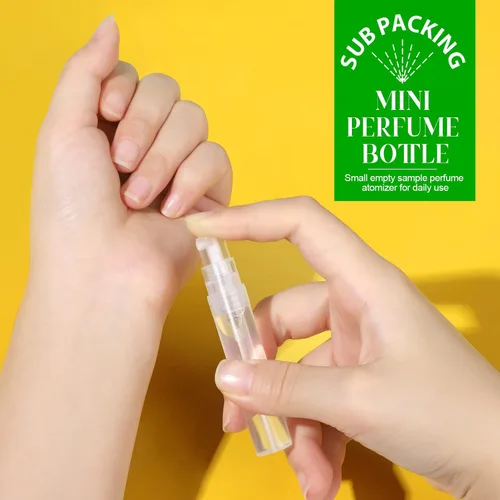 Miniatura 6 de Teenitor Mini botella de aerosol, 20 unidades, botella de perfume recargable de viaje de 0.2 fl oz, botella de perfume de niebla fina, mini