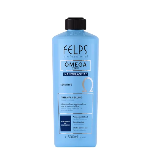 Felps Profesional Omega - Sellado térmico y cero nanoplastia única - sin formalina - enderezar y alisar el cabello tratamiento - aminoácidos tenino
