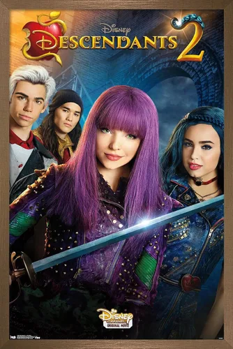 Miniatura 9 de Trends International Disney Descendants 2 - Póster de pared de una hoja, 14.725 x 22.375 pulgadas, versión enmarcada de madera de granero