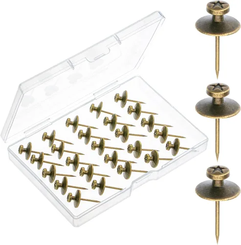 Miniatura 15 de Mr. Pen - Clavos de doble cabeza para colgar cuadros, paquete de 25, negro, clavos para cuadros, tachuelas para colgar en la pared, pines
