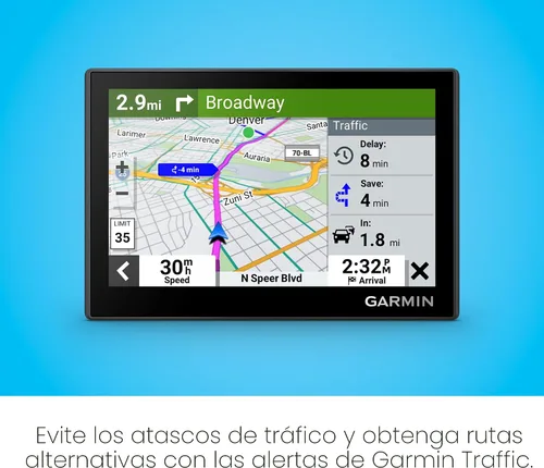 Miniatura 3 de Garmin Drive™ 53 GPS Navegador, Pantalla Táctil de Alta Resolución, Menús Sencillos en Pantalla y Mapas Fáciles de Ver, Alertas para el Conductor