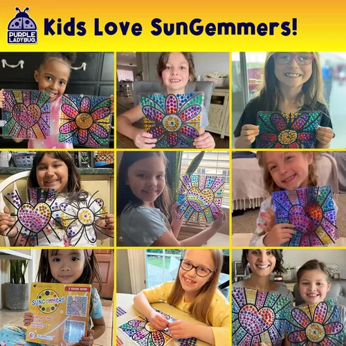 Miniatura 8 de SunGemmers - Kit de atrapasoles para ventana, manualidades de verano para niños, divertido regalo de cumpleaños para niñas de 5 años, regalos Sol