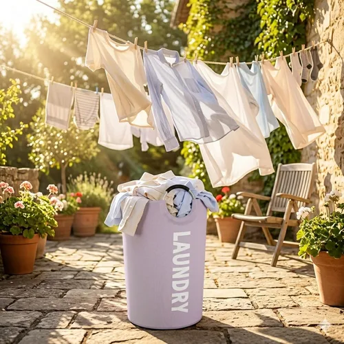 Miniatura 7 de 90L Collapsible Laundry Bag with Handle,Large Dirty Clothes Hamper Foldable Laundry Hamper,Purple Collapsible Laundry Basket Dorm Waterproof Hamper