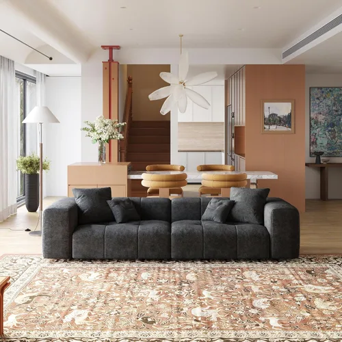 Miniatura 6 de JACH Sofás seccionales de 2 plazas, sofá moderno de oficina, sofá modular de dos plazas, sofá cama acogedor para apartamento, dormitorio, sala