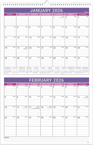Miniatura 8 de Calendario de pared 2025 – Calendario de pared de 3 meses (plegado en un mes), enero de 2025 a diciembre de 2025, 11.25 x 26 pulgadas, calendario