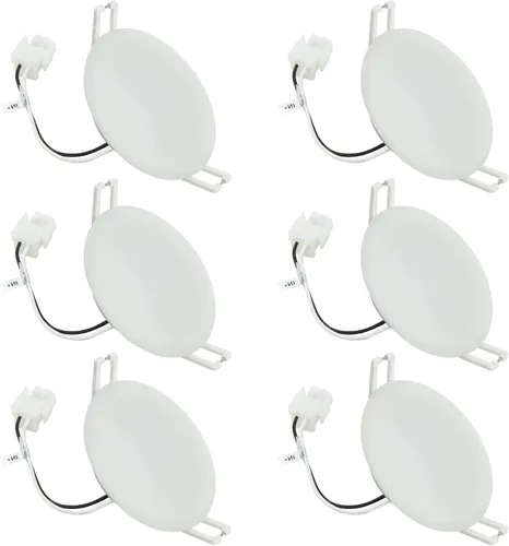 Miniatura 12 de Lámpara de techo empotrable LED de 12 voltios, luz de disco de 3 pulgadas, regulable 4 W 3500 K blanco cálido, luz interior de montaje empotrado