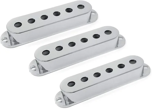 Miniatura 7 de Cubiertas para pastillas de bobina simple de plástico crema para guitarra eléctrica Fender Stratocaster Strat (juego de 3) PCST-CRM