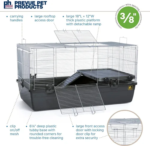 Miniatura 3 de Prevue Pet Products 528 Hogar Universal para Mascotas Pequeñas, Gris Oscuro
