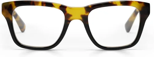 eyebobs - Kvetcher | Gafas de lectura prémium para hombres y mujeres | Marco cuadrado para caras anchas | Disponible en 0.0x - 4.0x Tortuga y frente