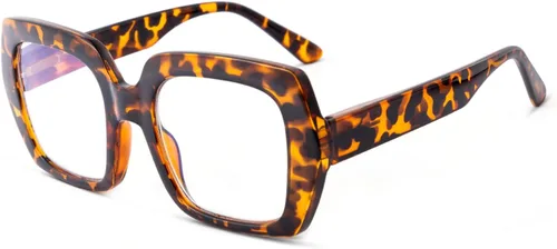 Miniatura 11 de Paquete de 3 lentes de lectura con bloqueo de luz azul para mujeres y hombres, anteojos de lectura de gran tamaño con bisagra de resorte, lectores