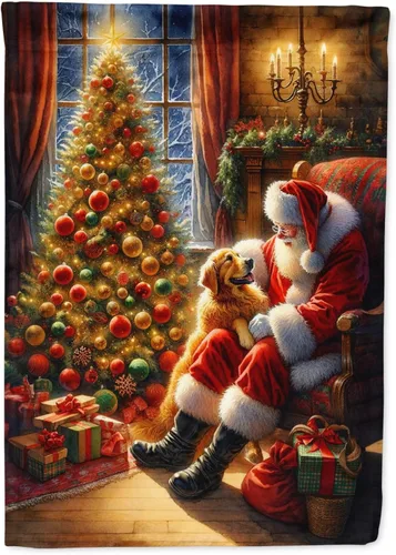 Miniatura 18 de Caroline's Treasures DAC4159CHF - Bandera de casa de Husky siberiano y Papá Noel para porche, grande, para colgar en la pared, poliéster