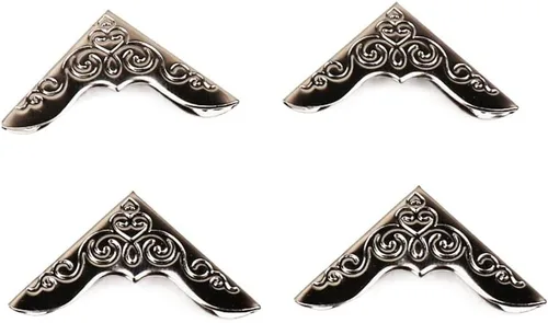 Miniatura 2 de 40pcs Práctico Metal Bronce Libro Esquina Protectores Artesanía Cuaderno Marco de Fotos Álbumes Scrapbooking (Plata)