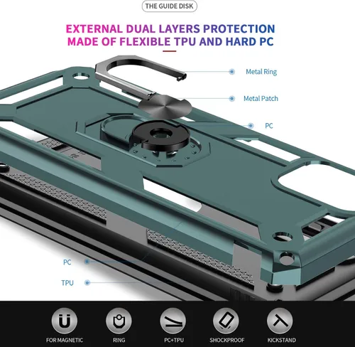 Miniatura 5 de LeYi - Funda para Motorola G Stylus 2021 (no compatible con 2020), color negro