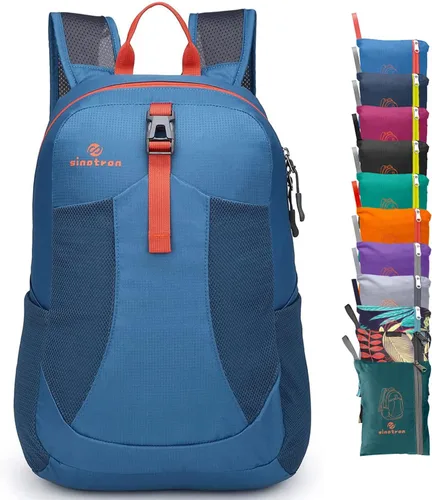 Sinotron - Mochila de senderismo ligera y plegable de 22 l, mochila pequeña de senderismo, mochila de día para mujeres, hombres, viajes, camping,