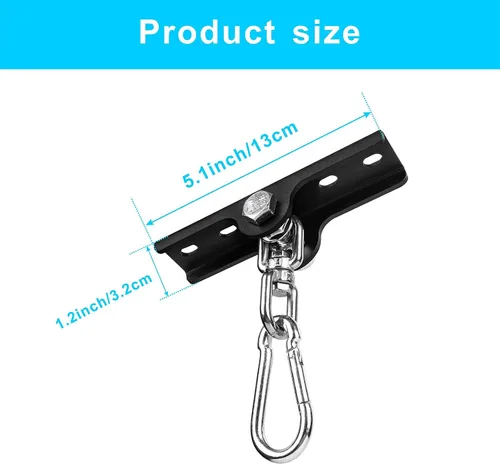 Miniatura 2 de Gancho para colgar columpios de alta resistencia, ganchos de columpio para perchas de hormigón de madera, colgador giratorio de 360°, ganchos