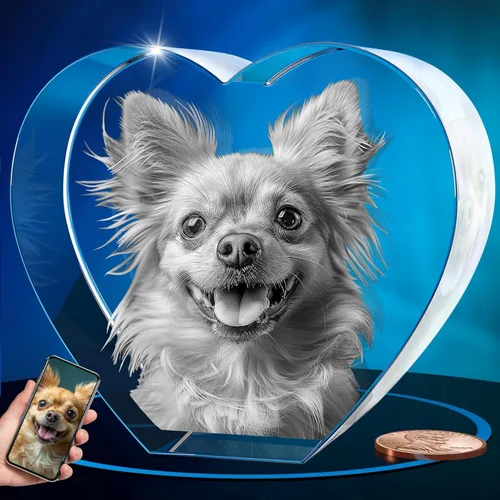 Miniatura 35 de ArtPix 3D Foto de cristal, regalos conmemorativos personalizados para perros con tu propia foto para los amantes de los perros, dueños de mascotas